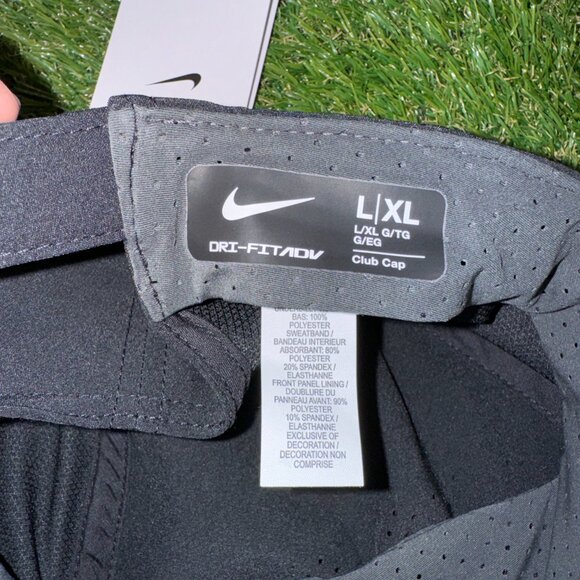 Nike Dri-FIT ADV Club Unstructured Tennis Hat/Cap L/XL Black FB5598-010 NEW - Picture 5 of 8